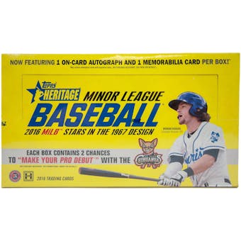 2016 Topps Heritage Minor League Baseball Hobby Box