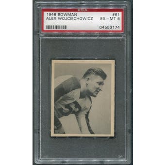 1948 Bowman Football #61 Alex Wojciechowicz Rookie PSA 6 (EX-MT)