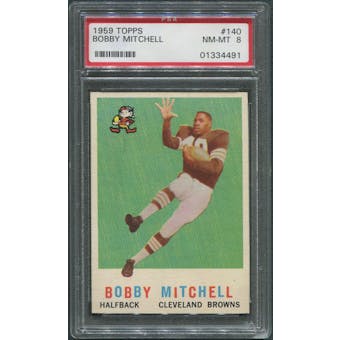 1959 Topps Football #140 Bobby Mitchell Rookie PSA 8 (NM-MT)