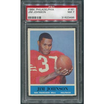 1964 Philadelphia Football #161 Jim Johnson Rookie PSA 7 (NM)
