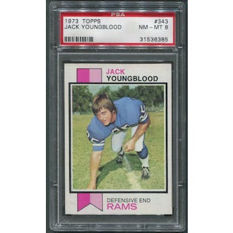 1973 Topps Football #343 Jack Youngblood Rookie PSA 8 (NM-MT)