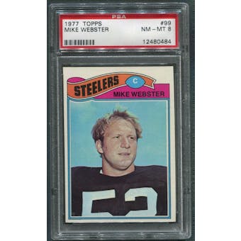 1977 Topps Football #99 Mike Webster Rookie PSA 8 (NM-MT)