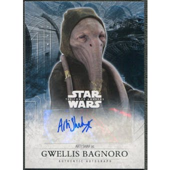 2016 Star Wars The Force Awakens Series Two Arti Shah as Gwellis Bagnoro Auto