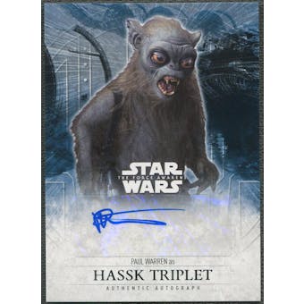 2016 Star Wars The Force Awakens Series Two Paul Warren as Hassk Triplet Auto