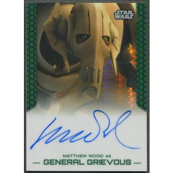 2015 Star Wars Chrome Perspectives Jedi vs. Sith Matthew Wood as General Grievous Prism Refractor Auto #45/50