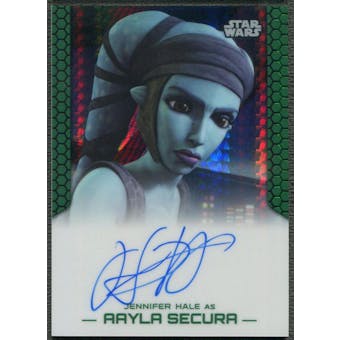 2015 Star Wars Chrome Perspectives Jedi vs. Sith Jennifer Hale as Aayla Secura Prism Refractor Auto #17/50