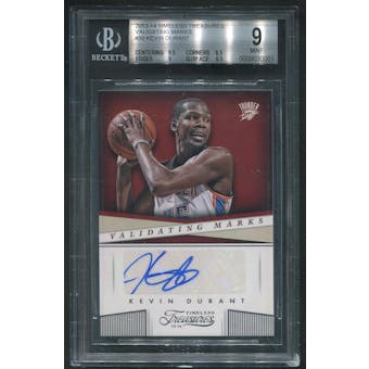 2013/14 Timeless Treasures #50 Kevin Durant Validating Marks Auto BGS 9 (MINT)