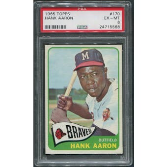 1965 Topps Baseball #170 Hank Aaron PSA 6 (EX-MT)