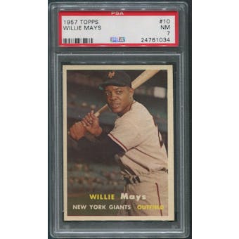 1957 Topps Baseball #10 Willie Mays PSA 7 (NM)