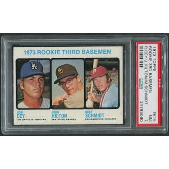 1973 Topps Baseball #615 Rookie Third Basemen Mike Schmidt Rookie PSA 7 (NM)