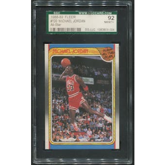 1988/89 Fleer Basketball #120 Michael Jordan All Star SGC 92 (NM-MT+)