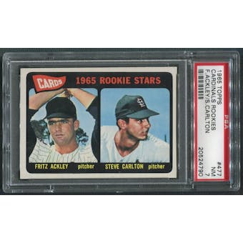 1965 Topps Baseball #477 Rookie Stars Steve Carlton Rookie PSA 7 (NM)