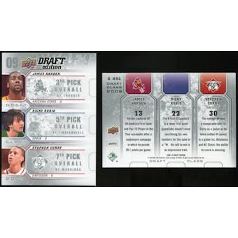 2009/10 Upper Deck Draft Edition Draft Class #DHRC James Harden Ricky Rubio Stephen Curry