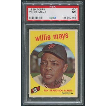 1959 Topps Baseball #50 Willie Mays PSA 7 (NM)
