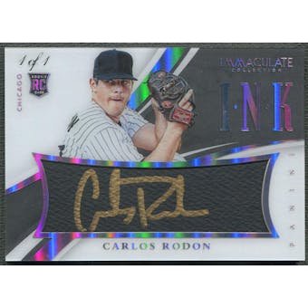 2015 Immaculate Collection #37 Carlos Rodon Immaculate Ink Platinum Rookie Auto #1/1
