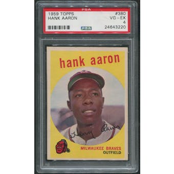 1959 Topps Baseball #380 Hank Aaron PSA 4 (VG-EX)