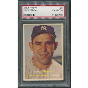 1957 Topps Baseball #2 Yogi Berra PSA 6 (EX-MT)