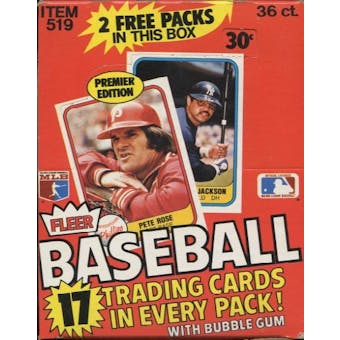 1981 Fleer Baseball Wax Box