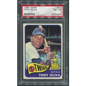 1965 Topps Baseball #340 Tony Oliva PSA 8 (NM-MT)