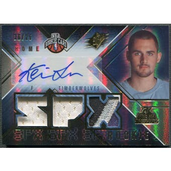 2008/09 SPx #115 Kevin Love Radiance Rookie Patch Auto #16/25