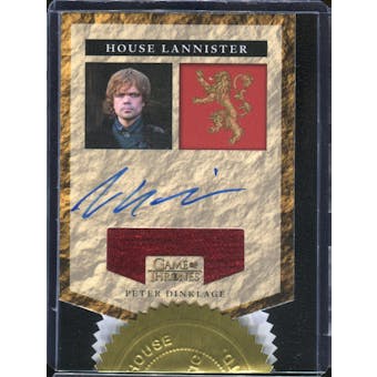 Game Of Thrones Season Five 9 Case Incentive Peter Dinklage Autograph Relic Card