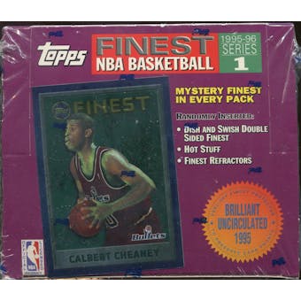1995/96 Topps Finest Series 1 Basketball Retail 20 Pack Box