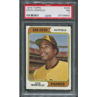 1974 Topps Baseball #456 Dave Winfield Rookie PSA 7 (NM)