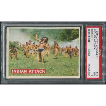 1956 Davy Crockett Orange #14 Indian Attack PSA 7 (NM)