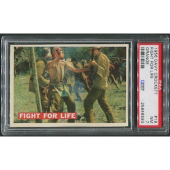 1956 Davy Crockett Orange #18 Fight for Life PSA 7 (NM)