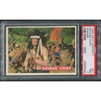 1956 Davy Crockett Orange #21 Savage Chief PSA 7 (NM)