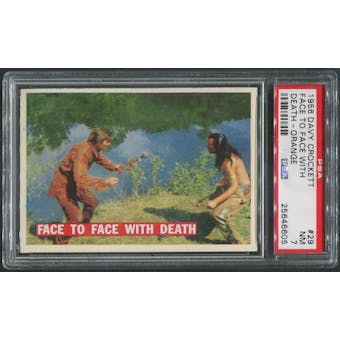 1956 Davy Crockett Orange #29 Face to Face with Death PSA 7 (NM)