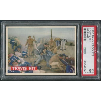 1956 Davy Crockett Orange #75 Travis Hit PSA 7 (NM)