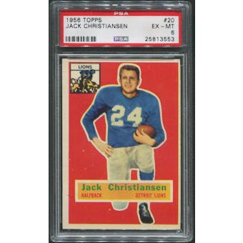 1956 Topps Football #20 Jack Christiansen PSA 6 (EX-MT)
