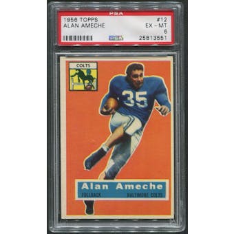 1956 Topps Football #12 Alan Ameche PSA 6 (EX-MT)