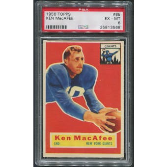 1956 Topps Football #65 Ken MacAfee PSA 6 (EX-MT)