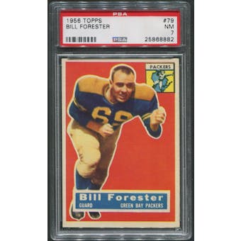 1956 Topps Football #79 Bill Forester Rookie PSA 7 (NM)