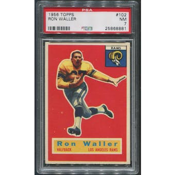 1956 Topps Football #102 Ron Waller Rookie PSA 7 (NM)