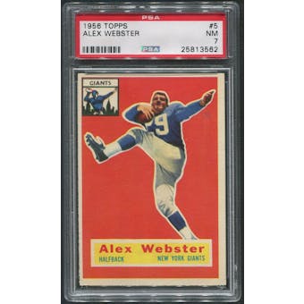 1956 Topps Football #5 Alex Webster Rookie PSA 7 (NM)