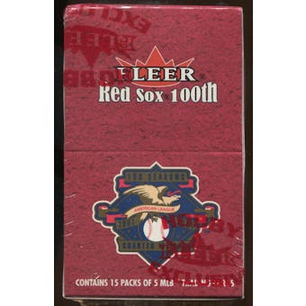 2001 Fleer Red Sox 100th Anniversary Baseball Retail 15-Pack Box