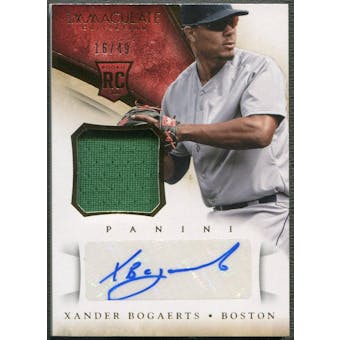 2014 Immaculate Collection #126 Xander Bogaerts Rookie Jersey Auto #16/49