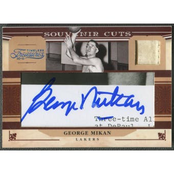 2010/11 Timeless Treasures #7 George Mikan Souvenir Cuts Patch Auto #10/10