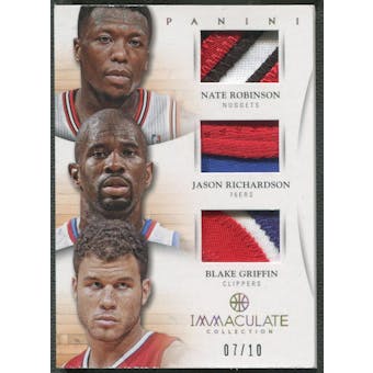2012/13 Immaculate Collection #44 Nate Robinson Jason Richardson Blake Griffin Patch #07/10