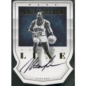 2014/15 Panini Luxe #89 Mark Aguirre Die Cut Gold Auto #10/10