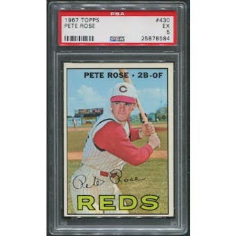 1967 Topps Baseball #430 Pete Rose PSA 5 (EX)