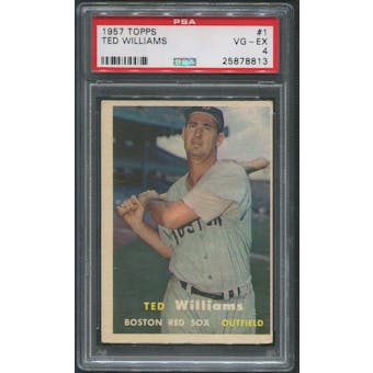 1957 Topps Baseball #1 Ted Williams PSA 4 (VG-EX)