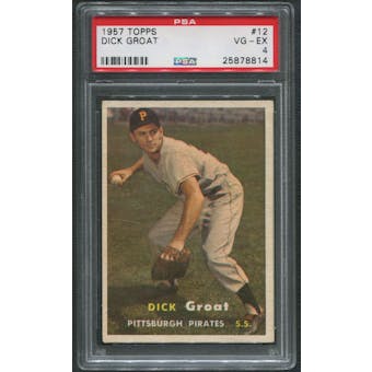 1957 Topps Baseball #12 Dick Groat PSA 4 (VG-EX)