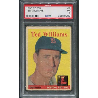1958 Topps Baseball #1 Ted Williams PSA 1 (PR)