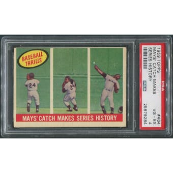 1959 Topps Baseball #464 Willie Mays Catch PSA 4 (VG-EX)