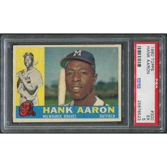 1960 Topps Baseball #300 Hank Aaron PSA 5 (EX)