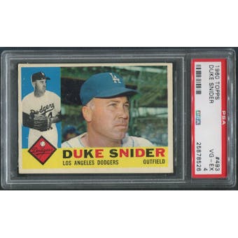 1960 Topps Baseball #493 Duke Snider PSA 4 (VG-EX)